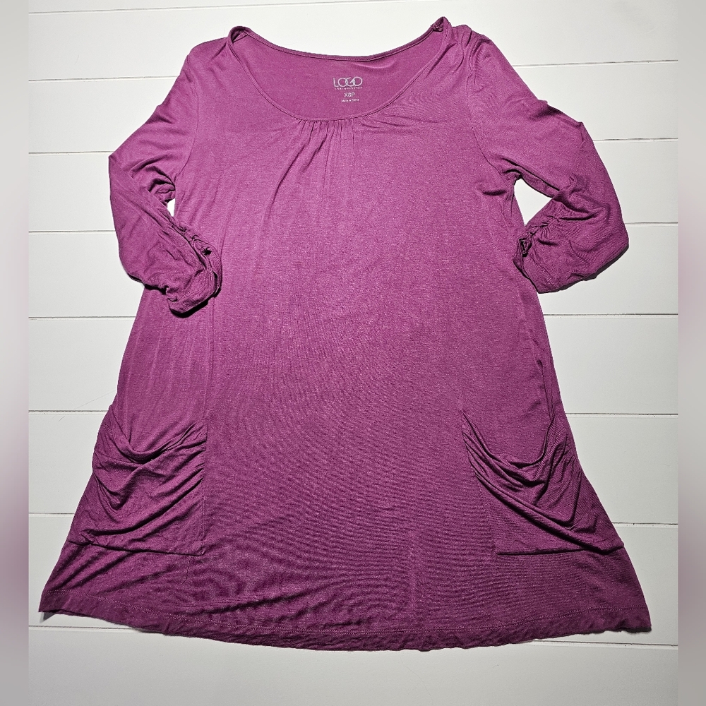 LOGO by Lori Goldstein Women's Berry Tunic